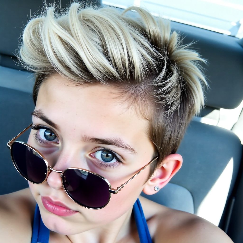 Curly Bandana Updo For Undercut