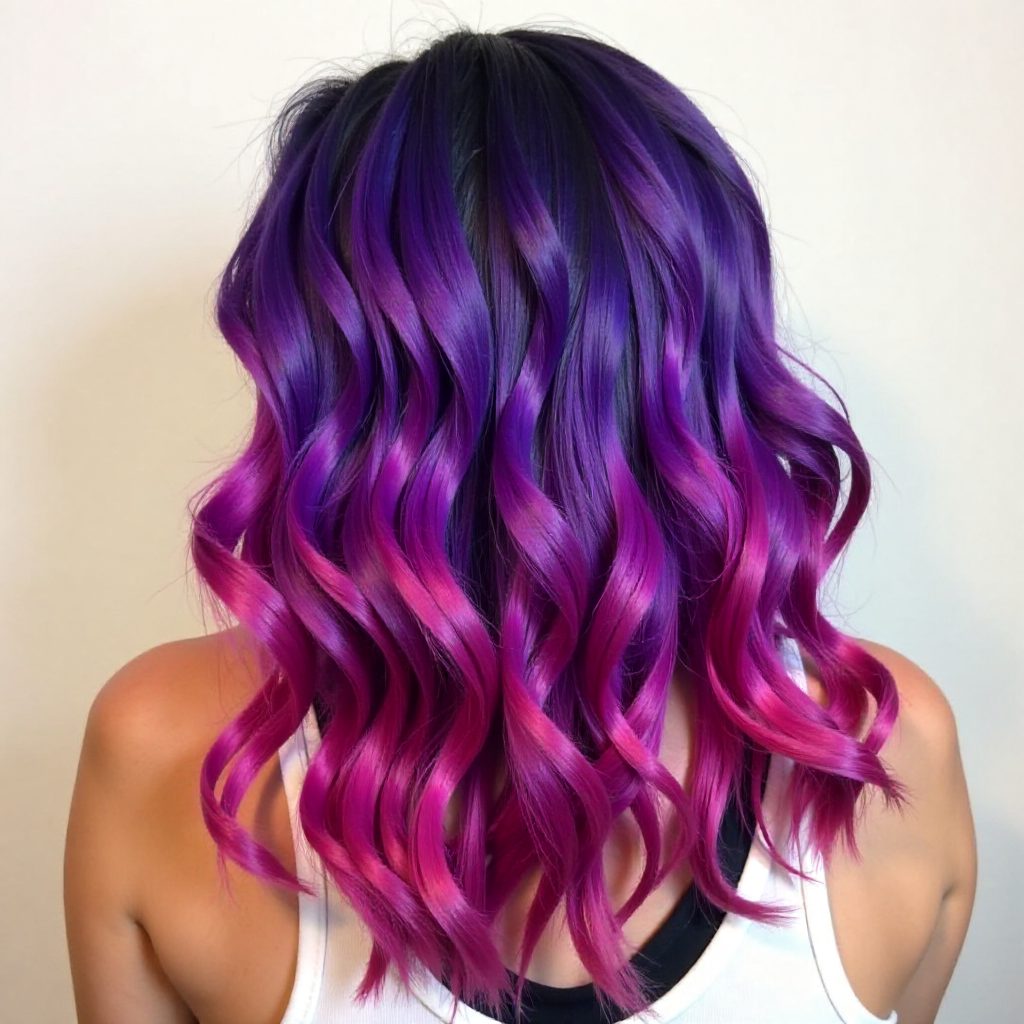 Purple And Violet Ombre Hair