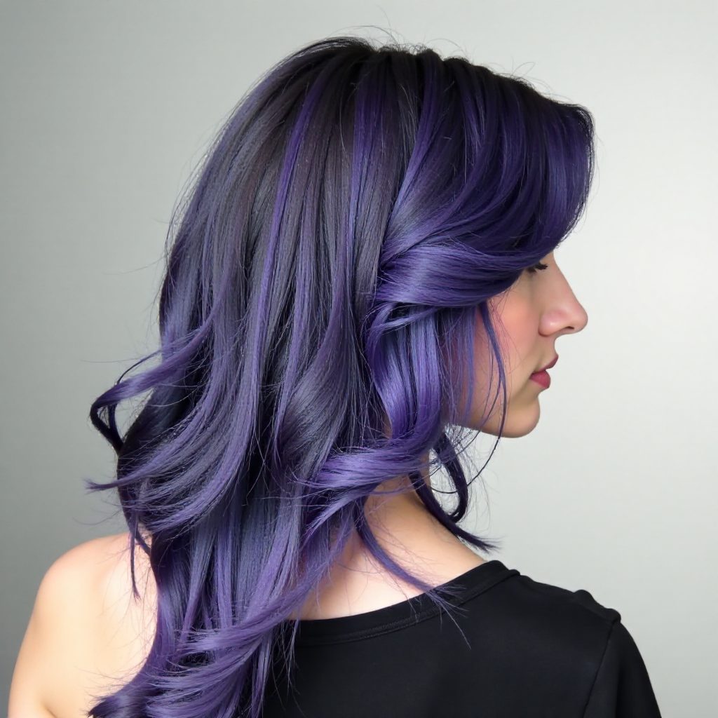 Pastel Purple Balayage For Black Hair