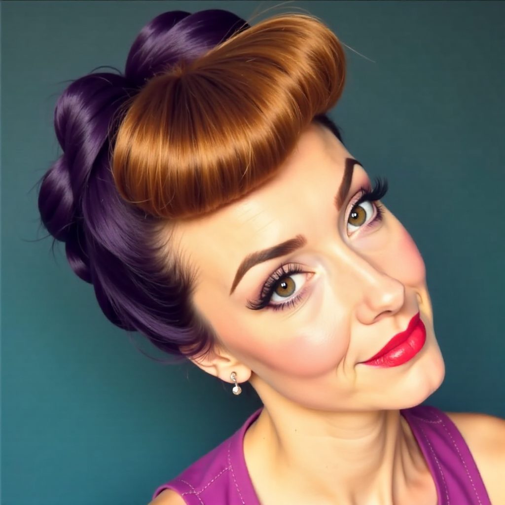 Pin Up Updo With A Head Scarf