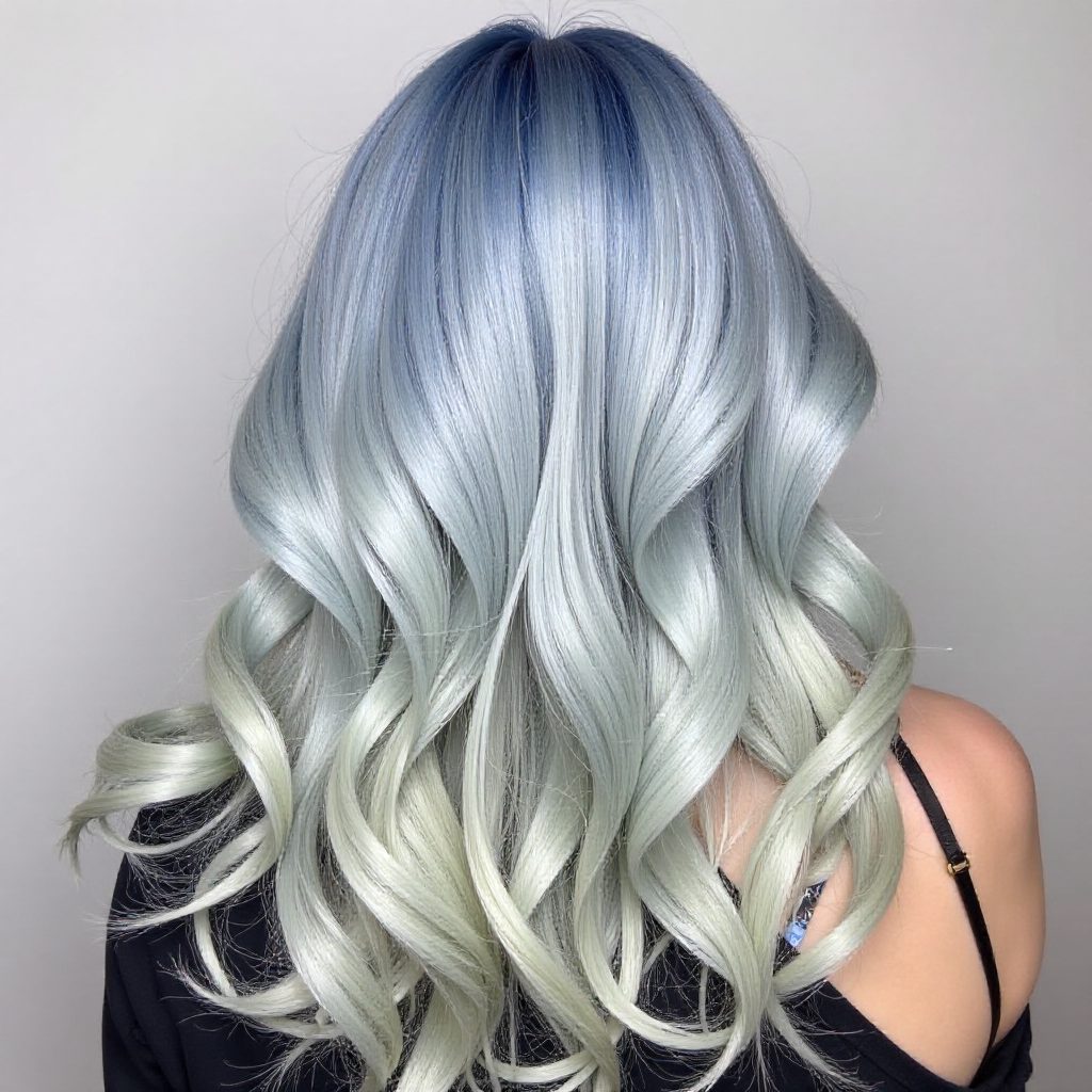 Light Pastel Teal And Pink Hair