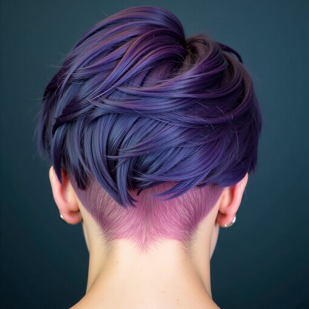 Galaxy Hair With Nape Undercut