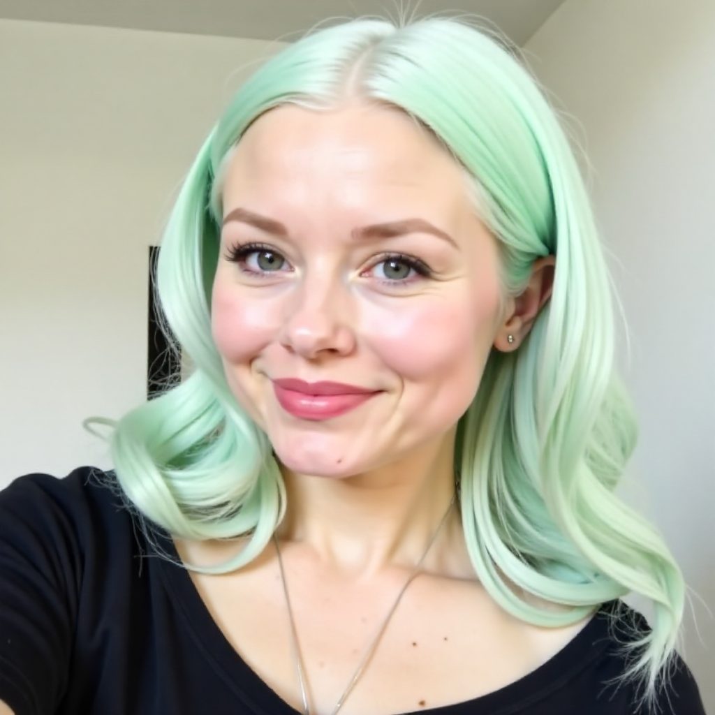 Light Pastel Green Hair