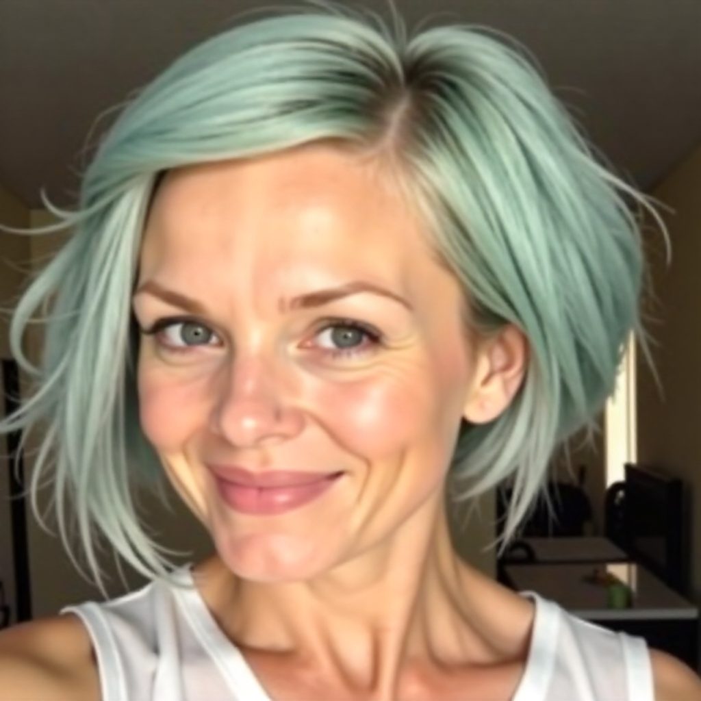 Light Pastel Green Bob