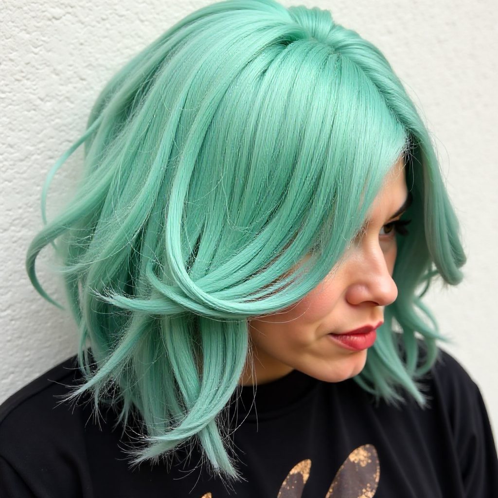 Pastel Green Ombre Lob