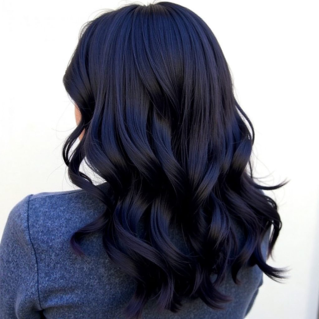 Long Blue Black Hair