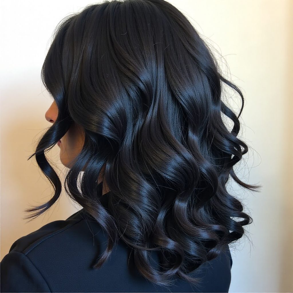 Black Hair With Teal Highlights