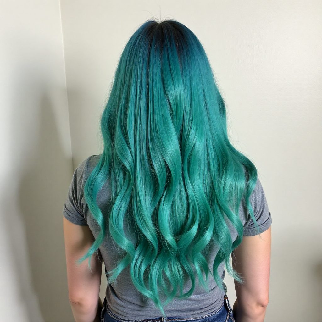 Teal To Turquoise Ombre