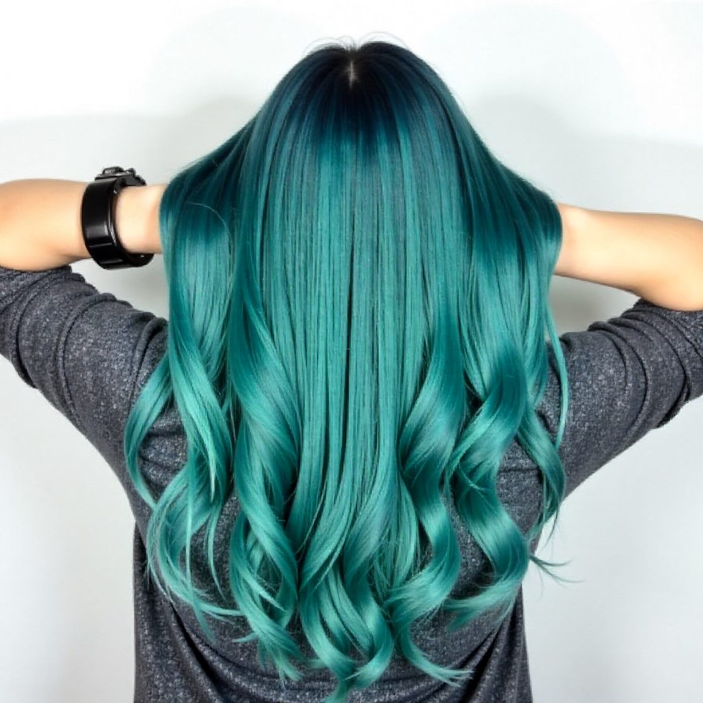 Teal Hair With Blue Highlights
