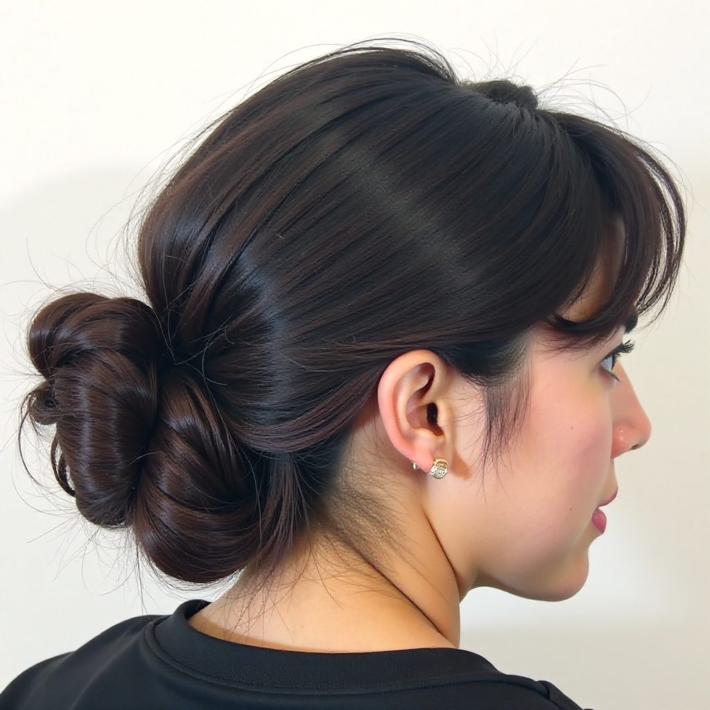 Twisted Low Bun Updo
