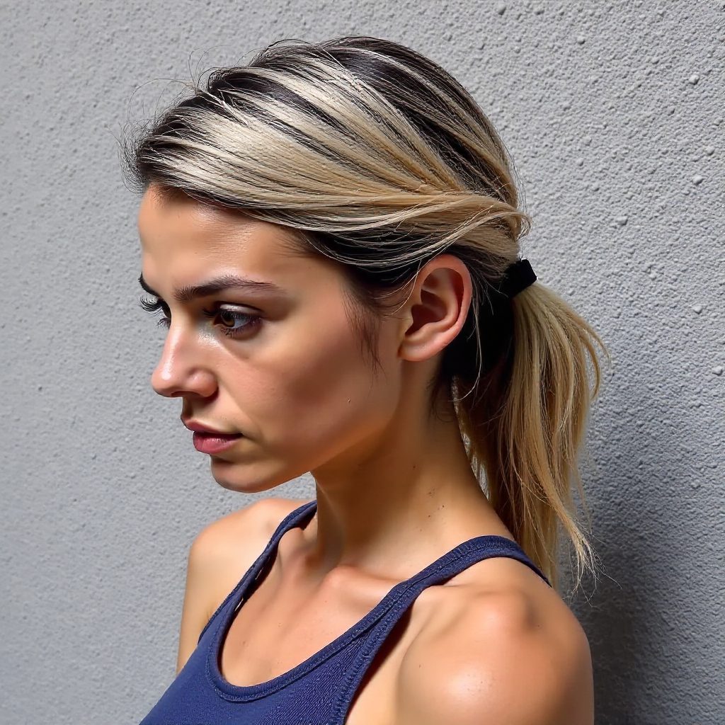 Floral Hair Stencil For Brown Hair