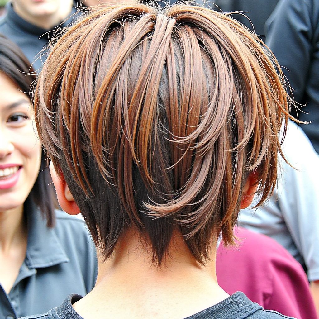 Nape Undercut With Glitter