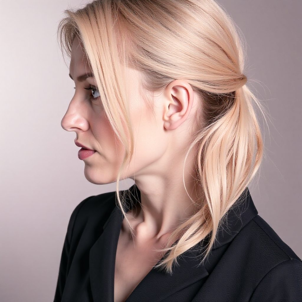 Pastel Pink Hair With Hair Tattoo