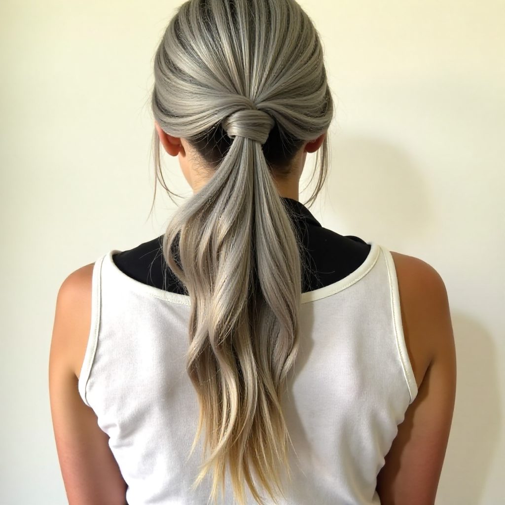 Low Ponytail With A Bun