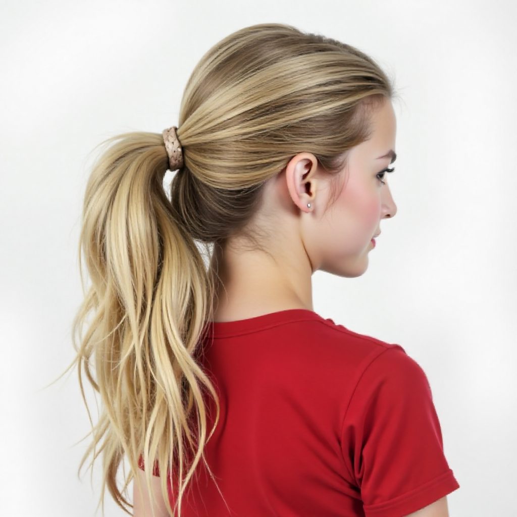 Mohawk Braid And Ponytail Hairstyle