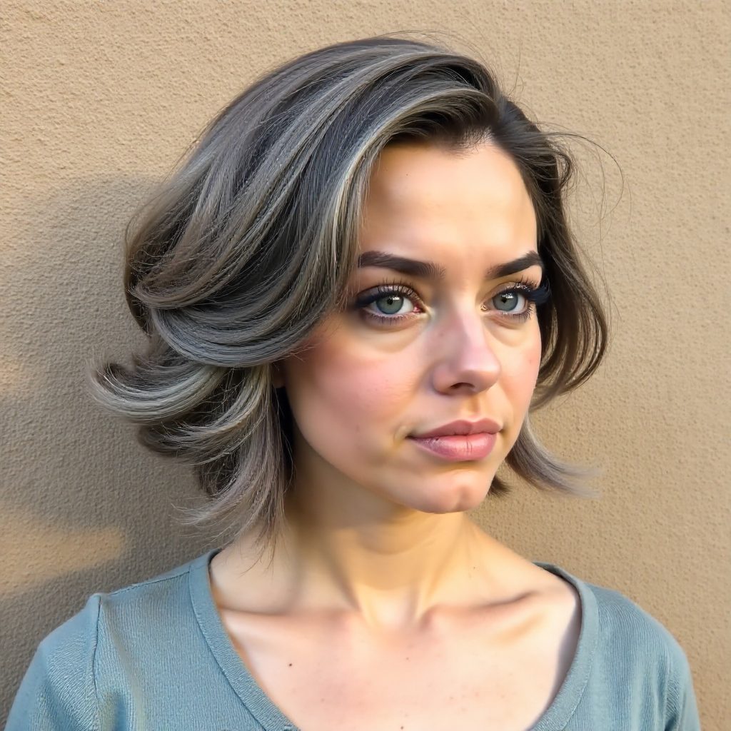 Gray Bob With Finger Waves