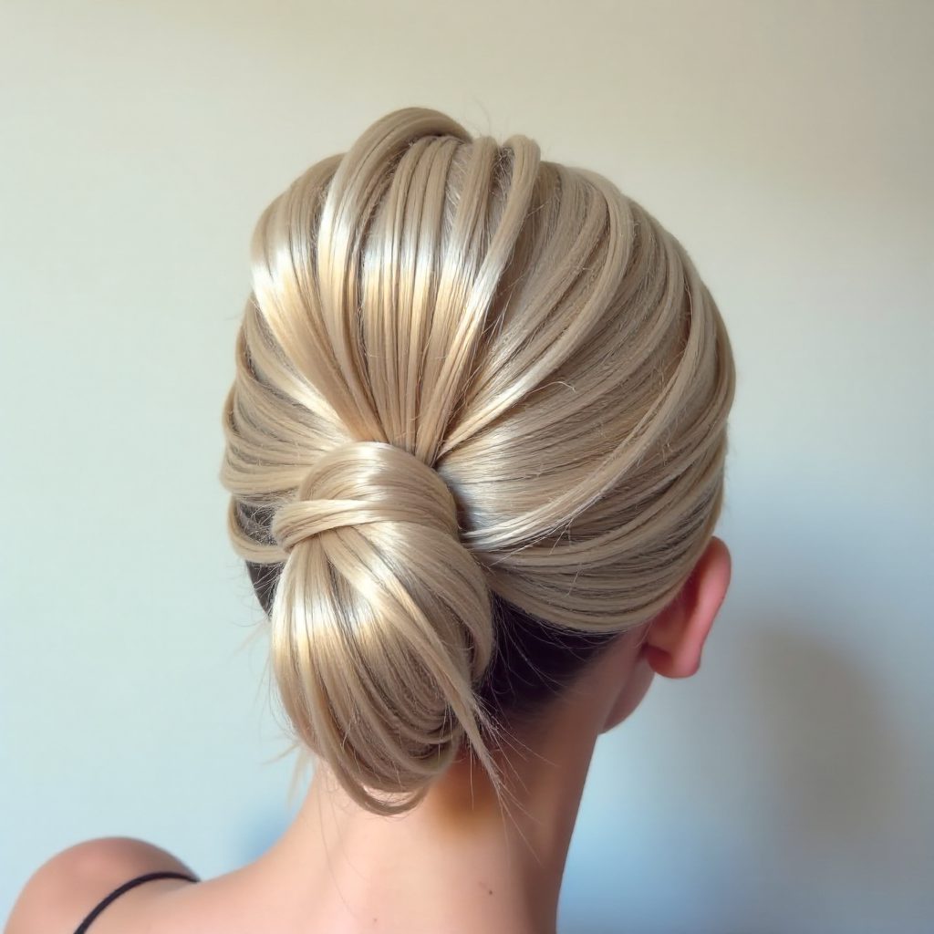 Blonde Sock Bun With Braids