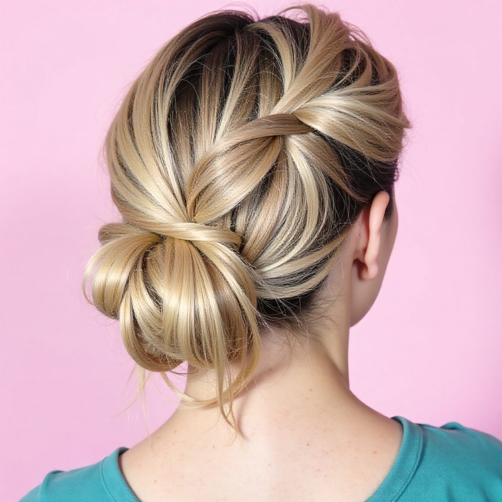Braided Updo With Tasseled Cuff