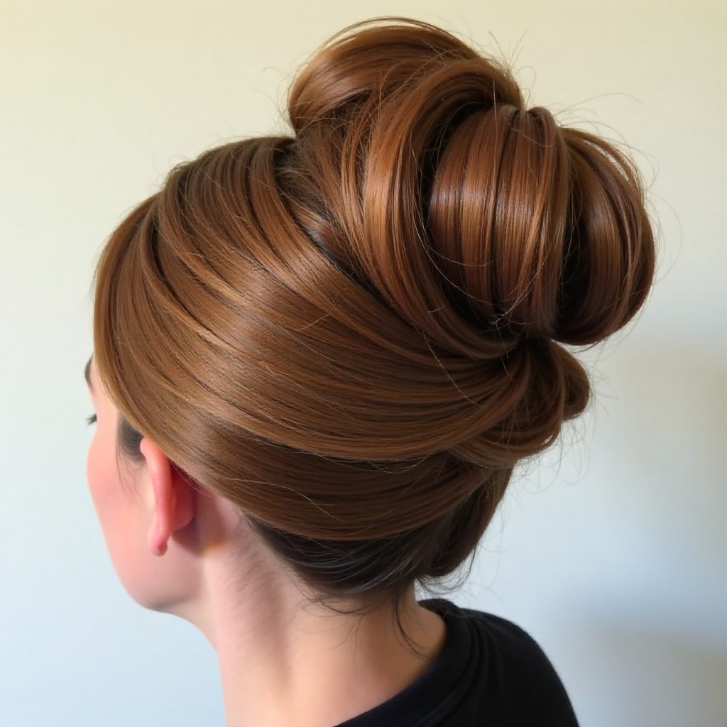 French Twist With A Sock Bun