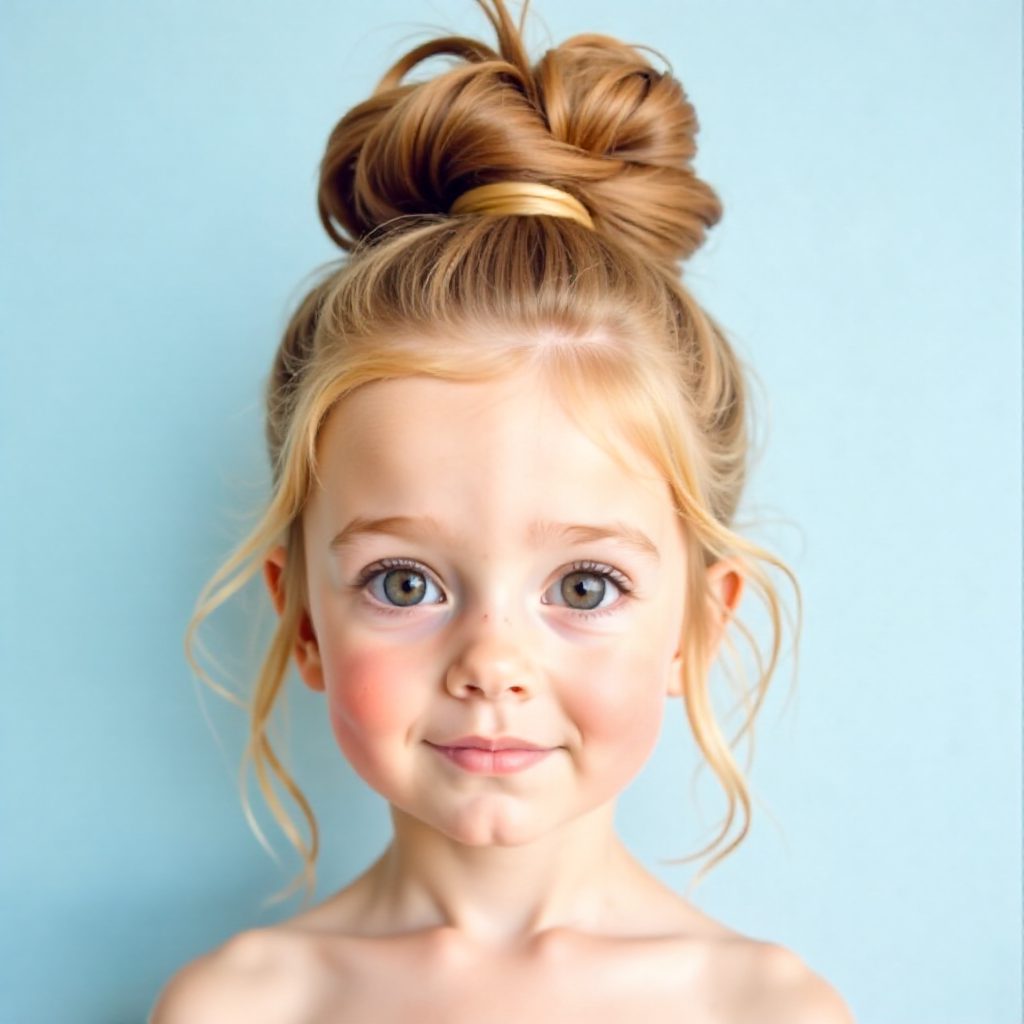 High Sock Bun With A Braid