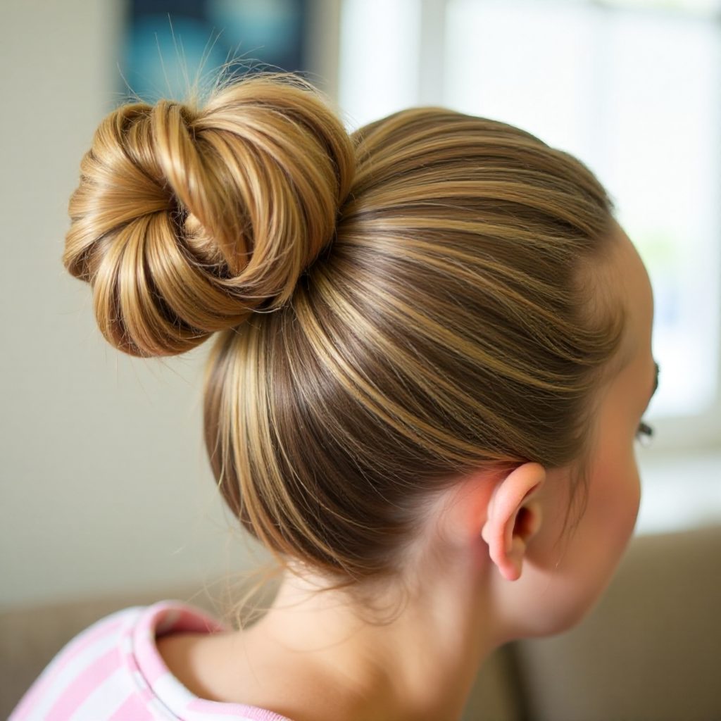Sleek Sock Bun With A Wrap