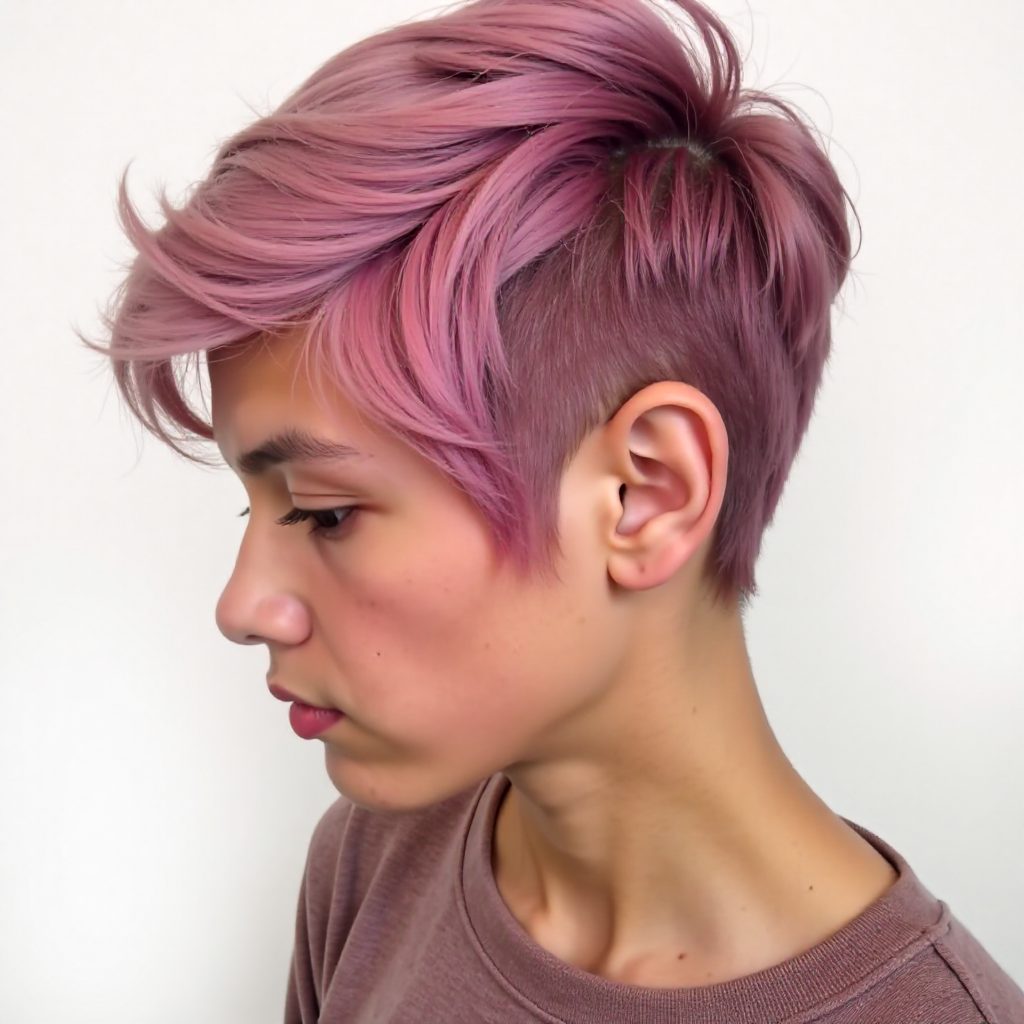 Lavender Undercut Pixie
