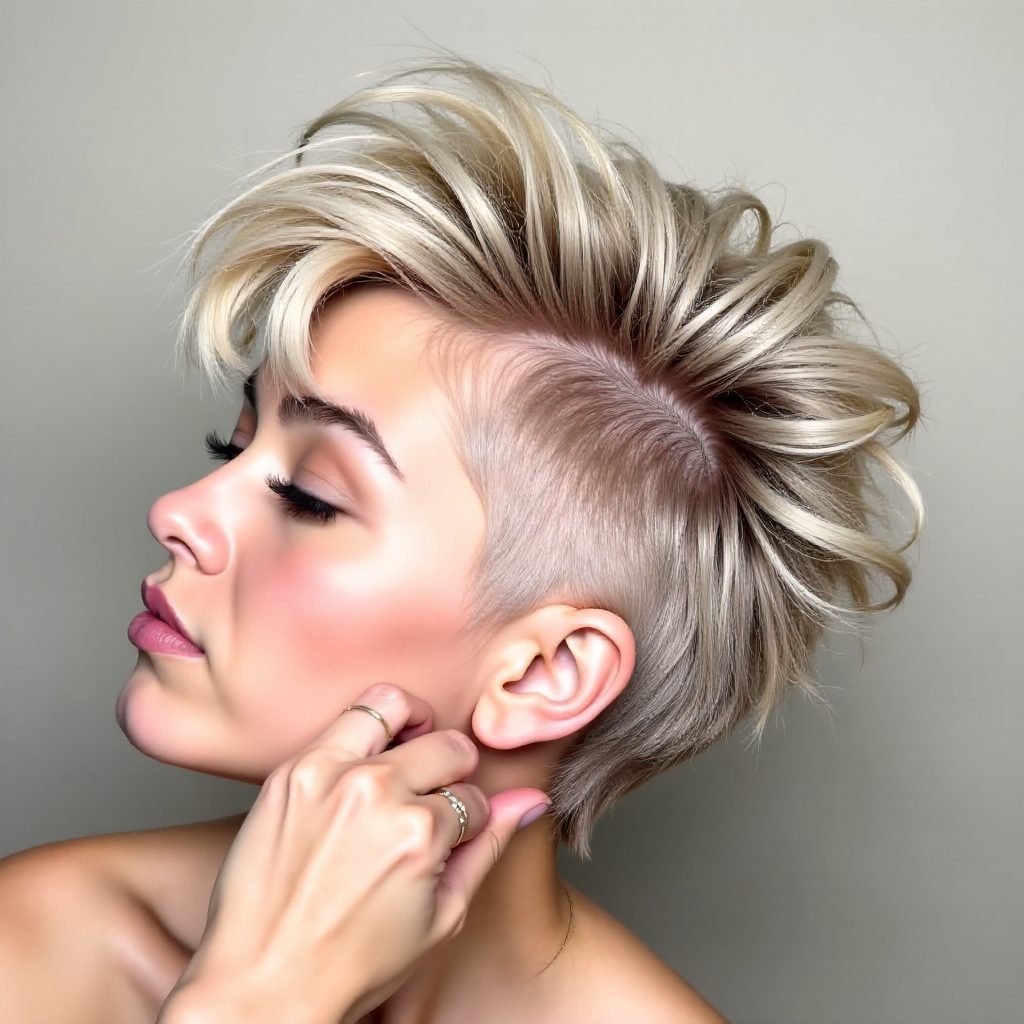 Short Curly Undercut Hairstyle