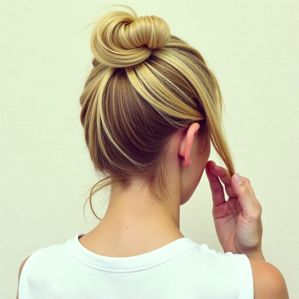Upside Down Bun And Braid For Curly Hair