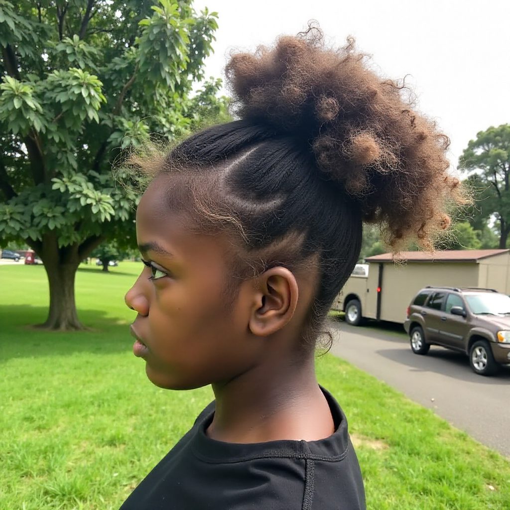 Pulled Back Beaded Bun