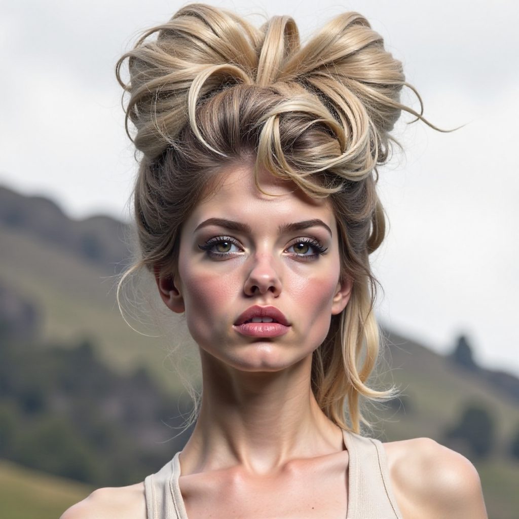 Upside Down Braid With A Bow Updo