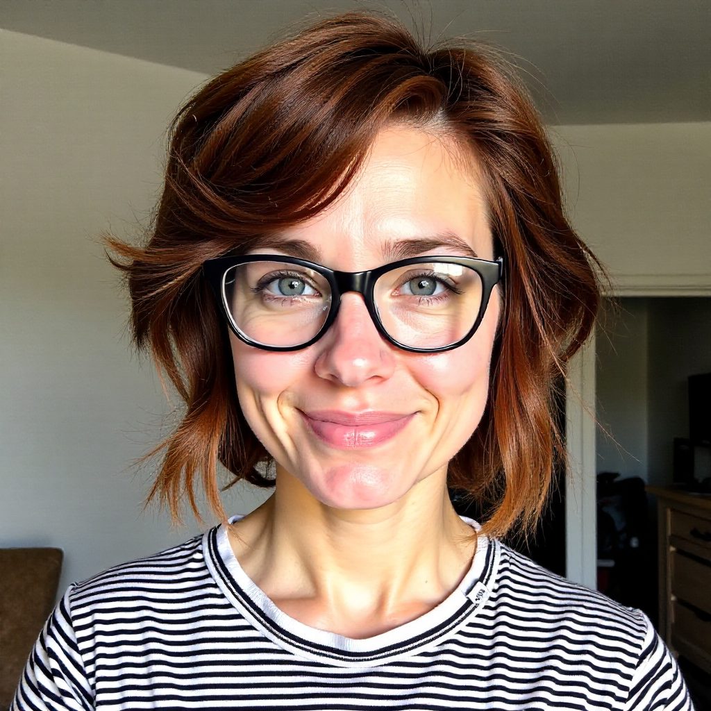 Side-Parted Perm Bob With Bangs