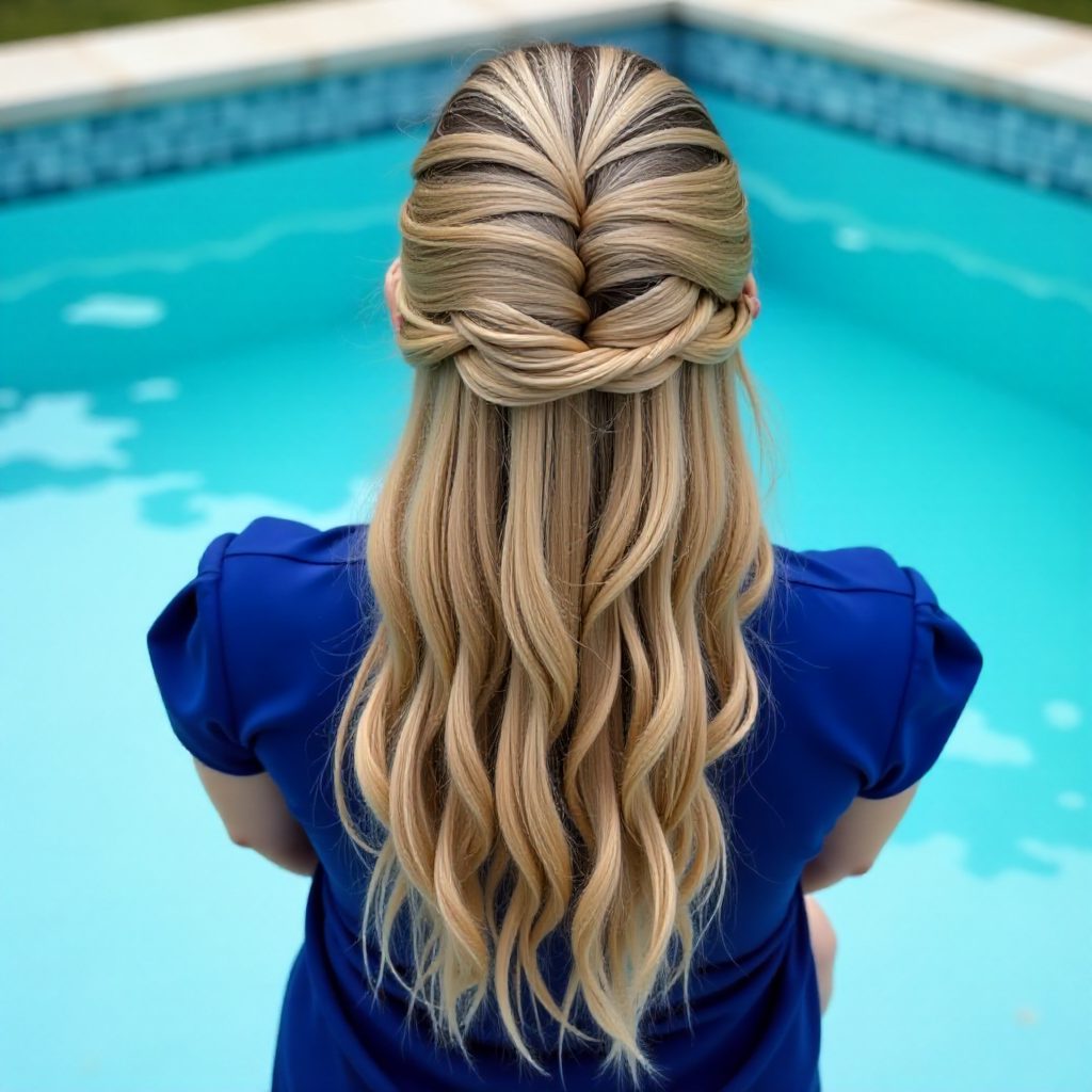 Half Up Fishtail + Flower