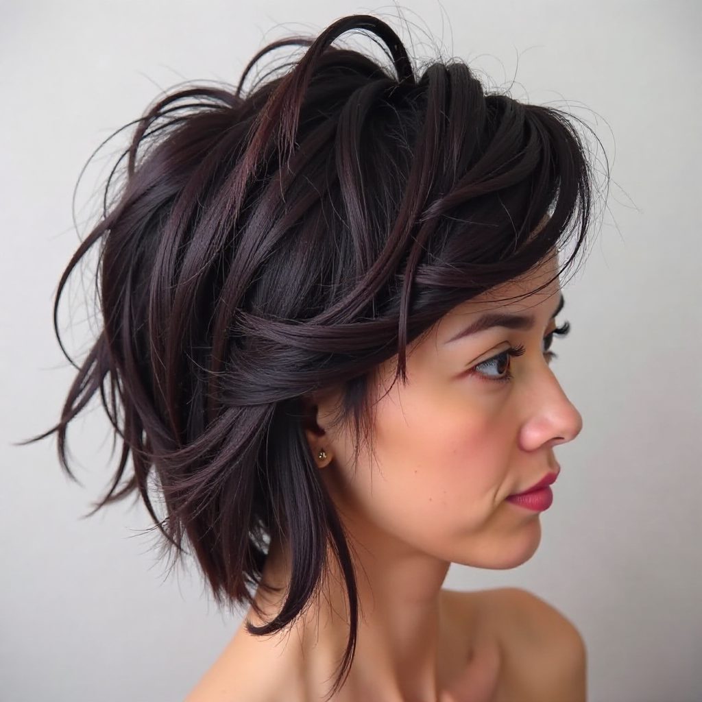 Natural Curly Mohawk Updo