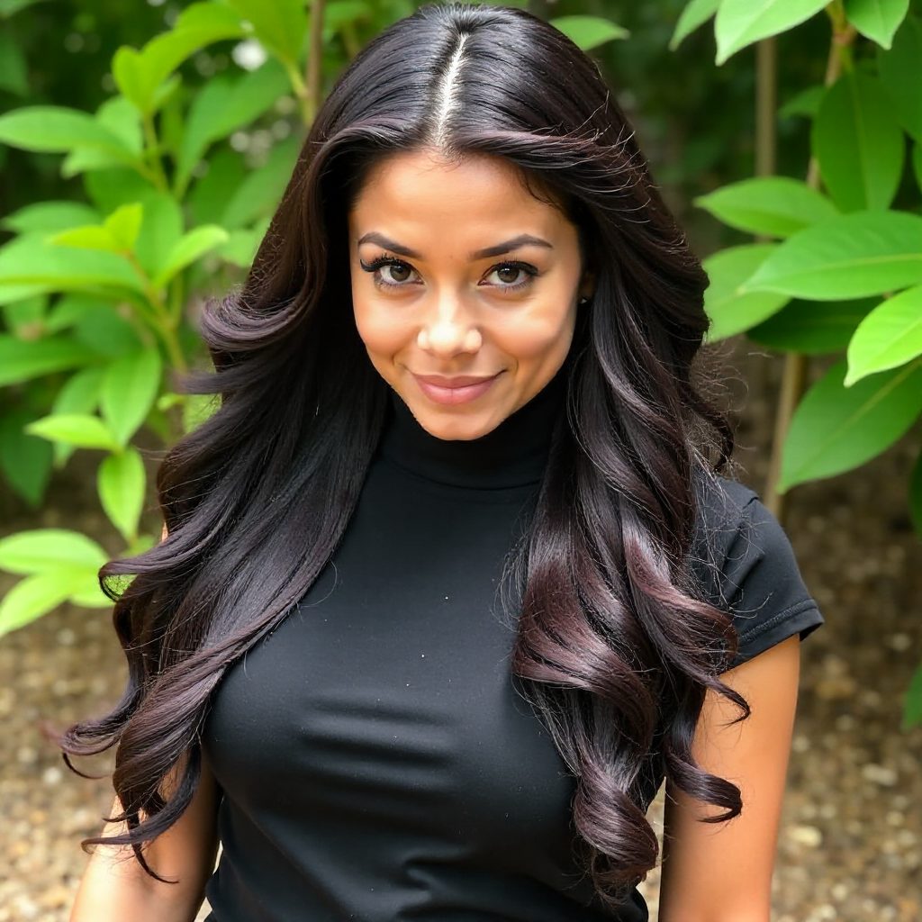 Black And Burgundy Triangle Braids