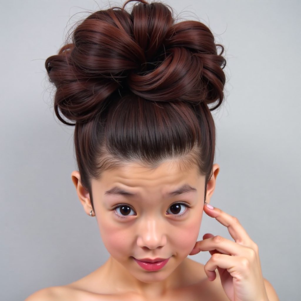 Elegant Curly Updo for Shorter Hair
