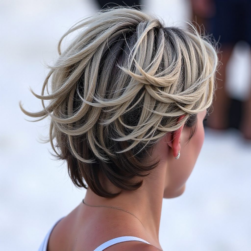 Updo with Cornrows and Curly Top