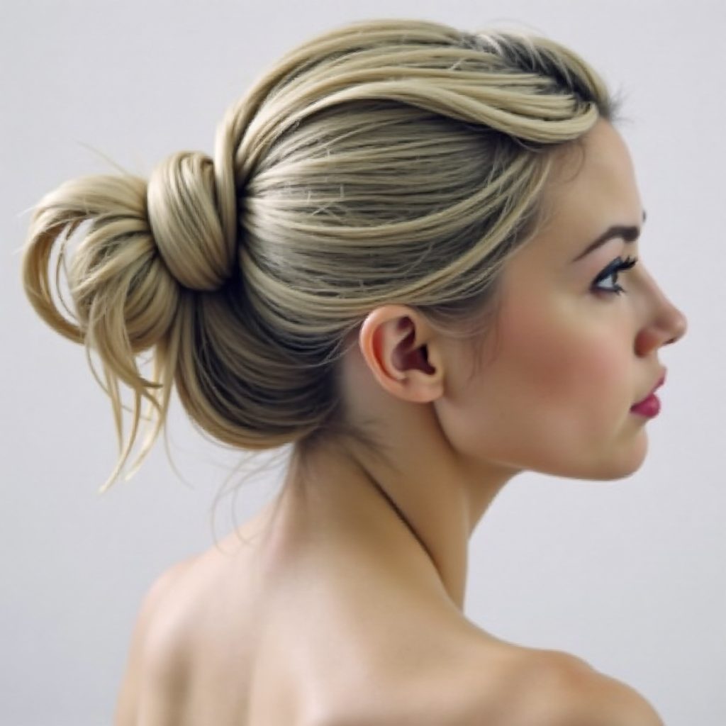 Textured Updo For Shoulder Length Hair