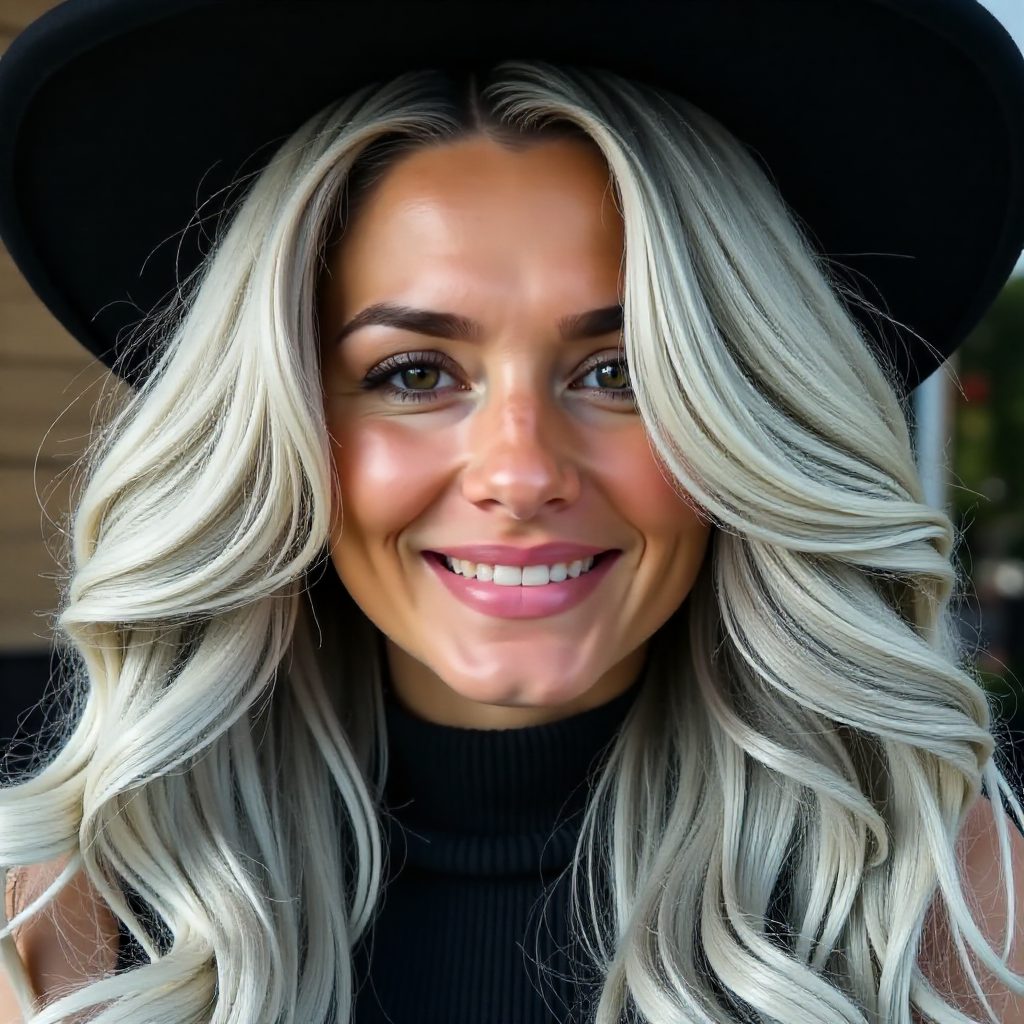 Blue Ombre For Natural Grey Hair