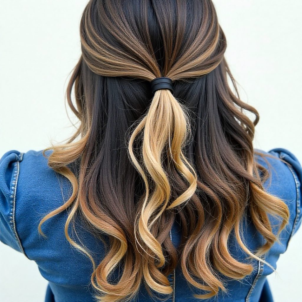 Half Up Half Down with a Bow