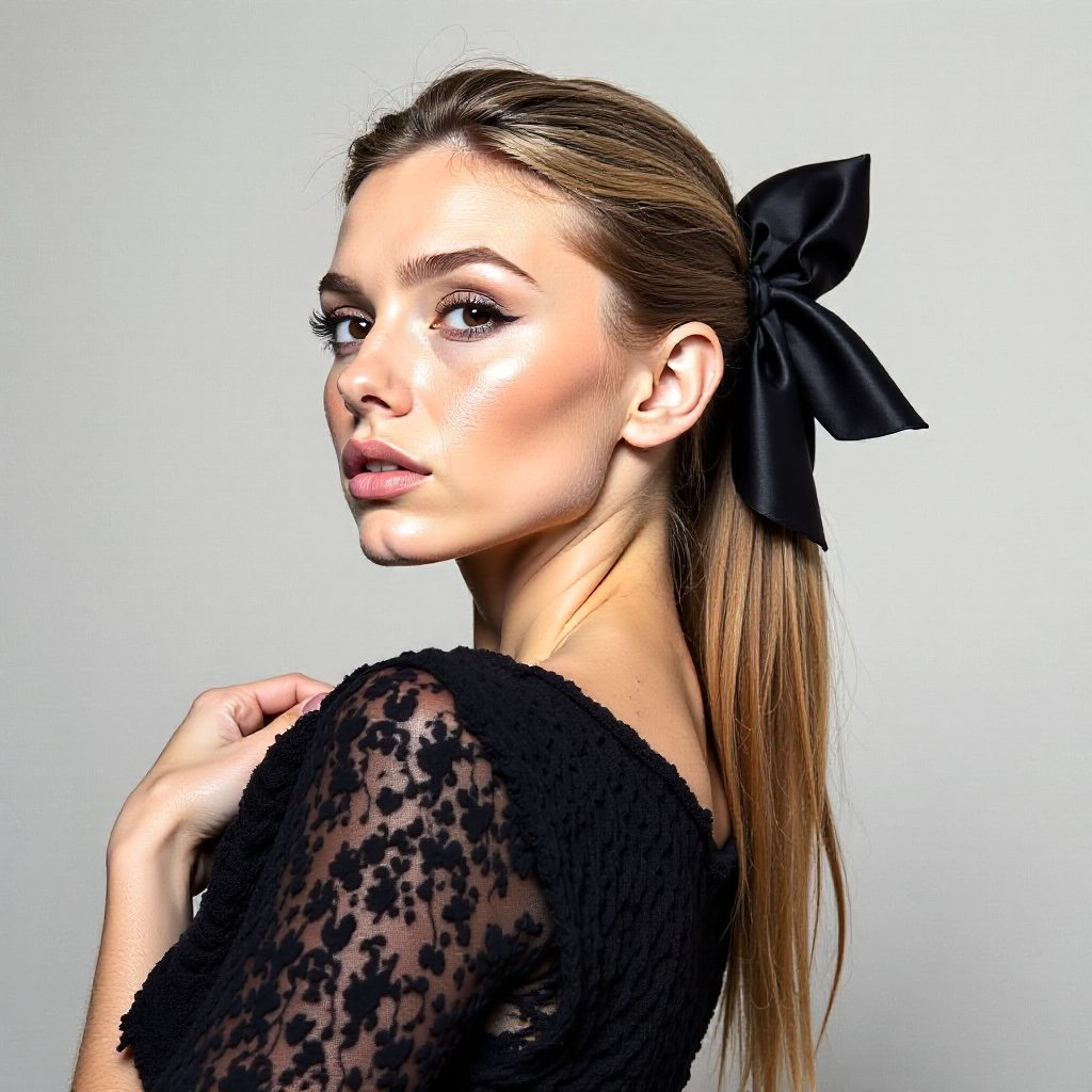 Braided Ponytail with a Bow