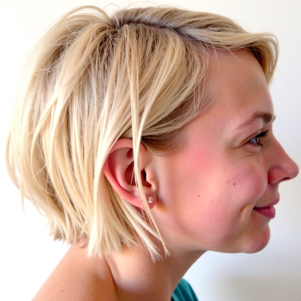 Chin Length Bob for Fine Hair over 50