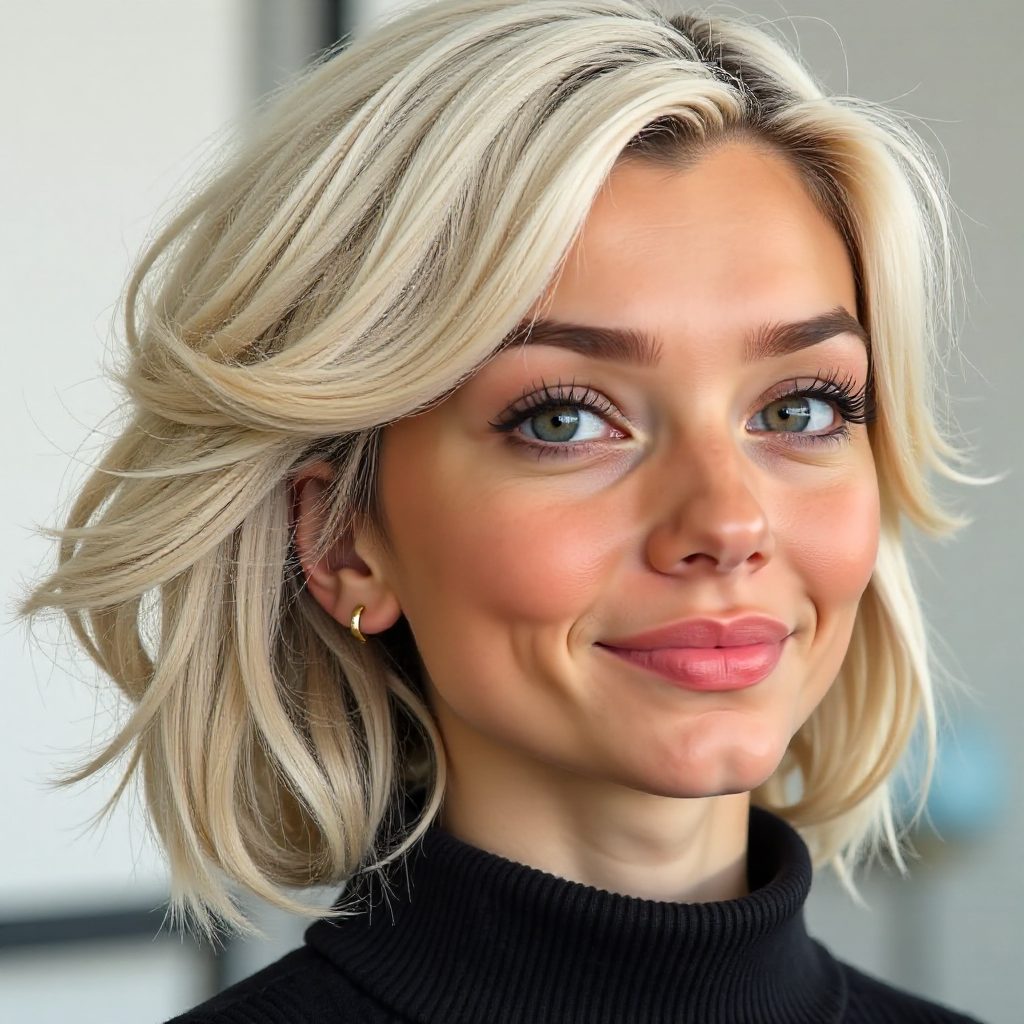 Straight Bob on Thinning Gray Hair