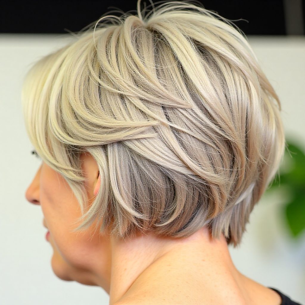 Short Stacked Bob for Older Women
