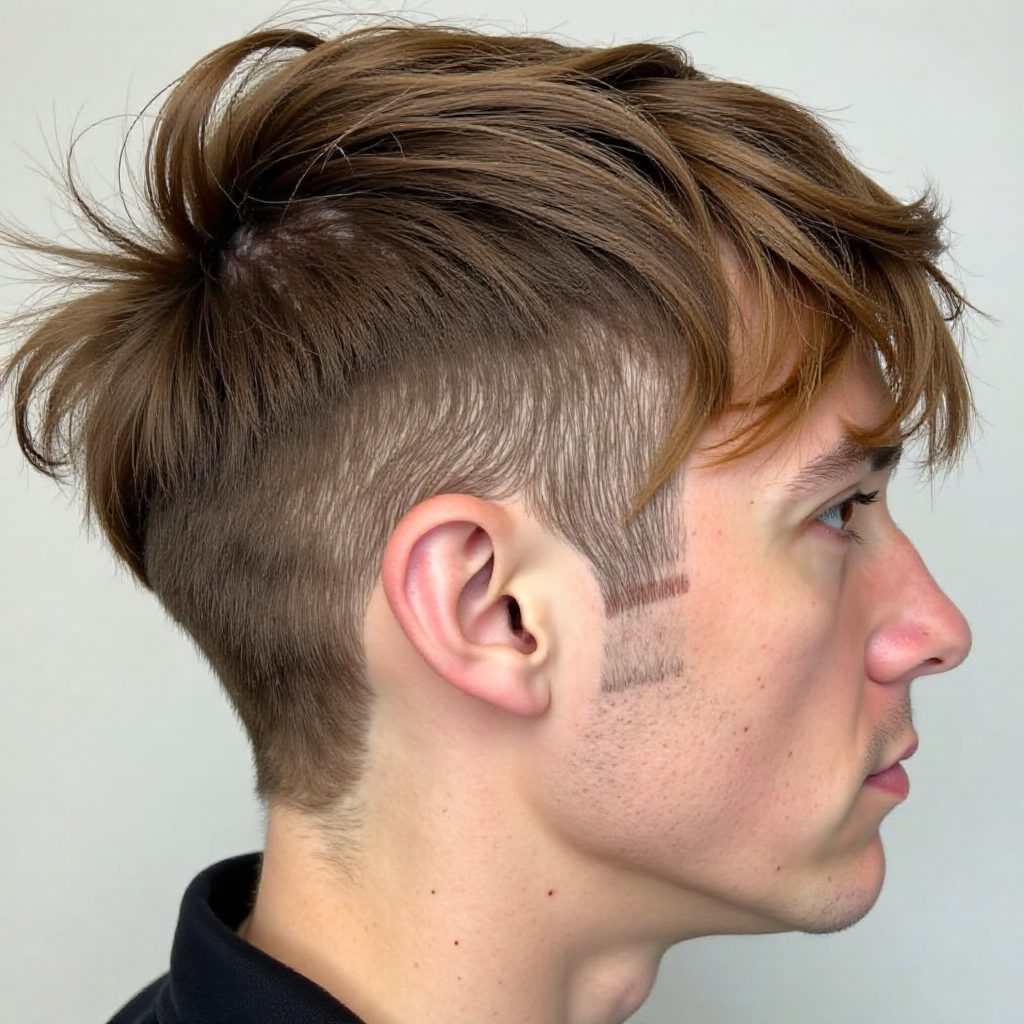 Edgy Short Pixie with Long Feathered Bangs
