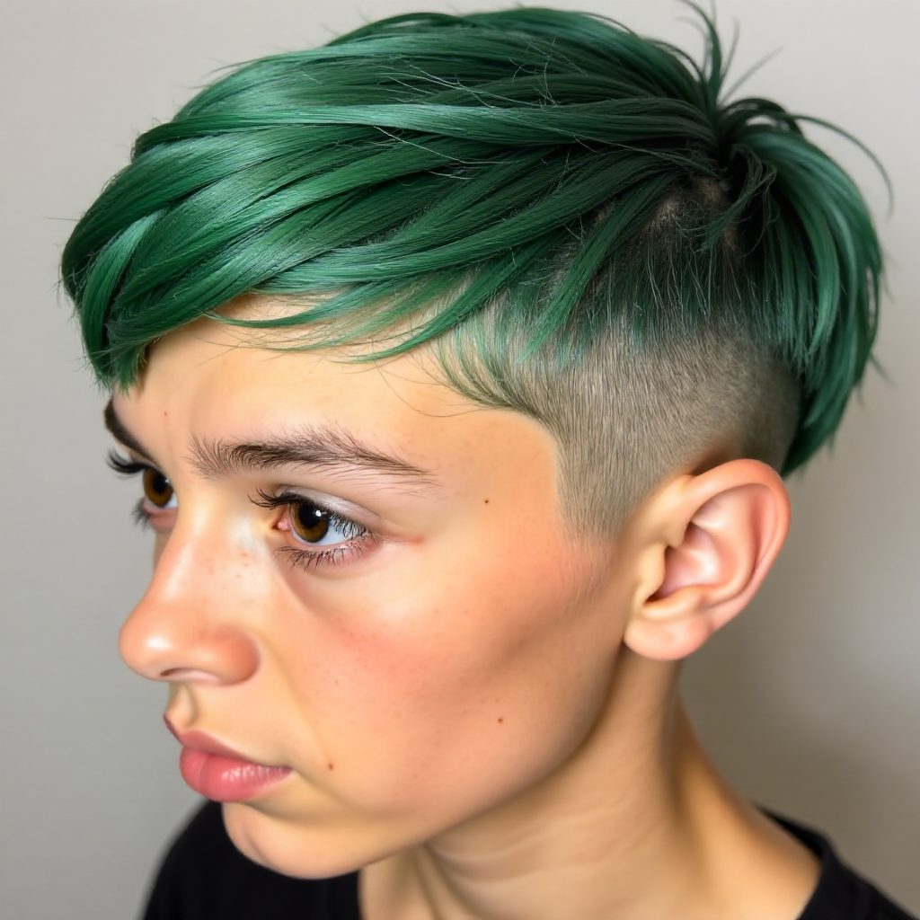 Short Choppy Pixie with Disconnected Undercut
