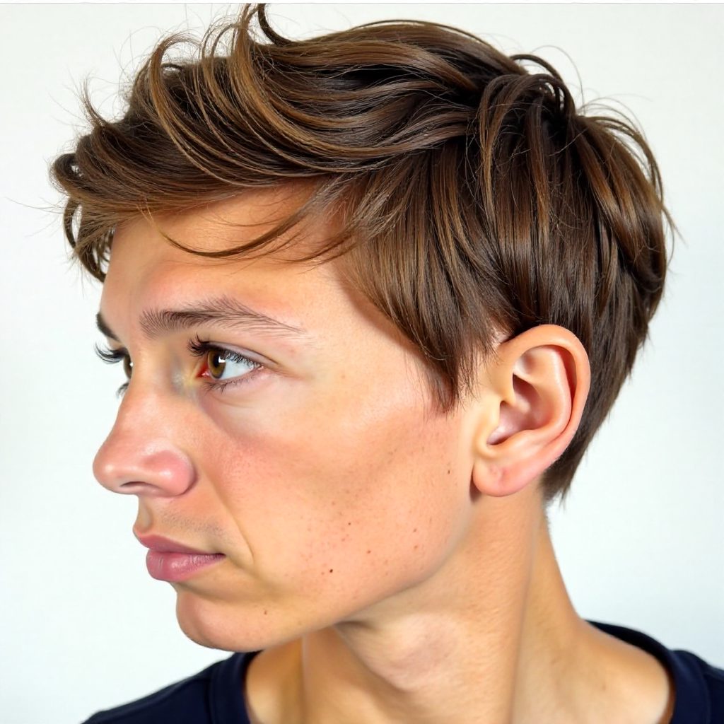 Neat Brown Feathered Pixie