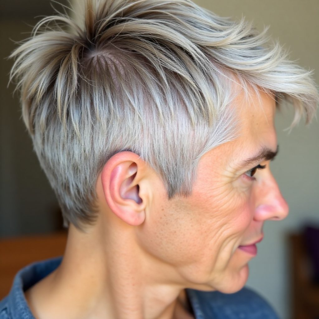 30 Short Spiky Haircuts for Women Over 60: lead gallery photo for styling reference