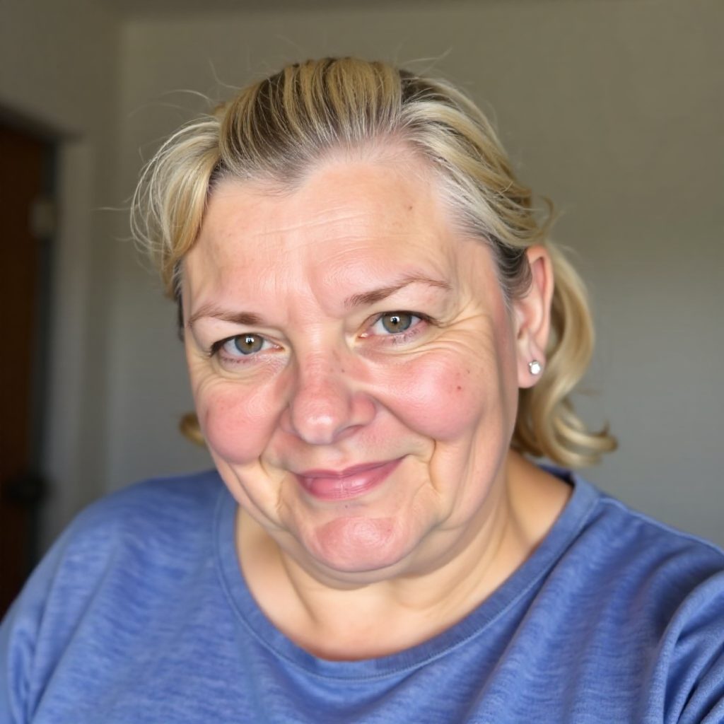 Woman over 60 with Short Pixie Styled to the Top