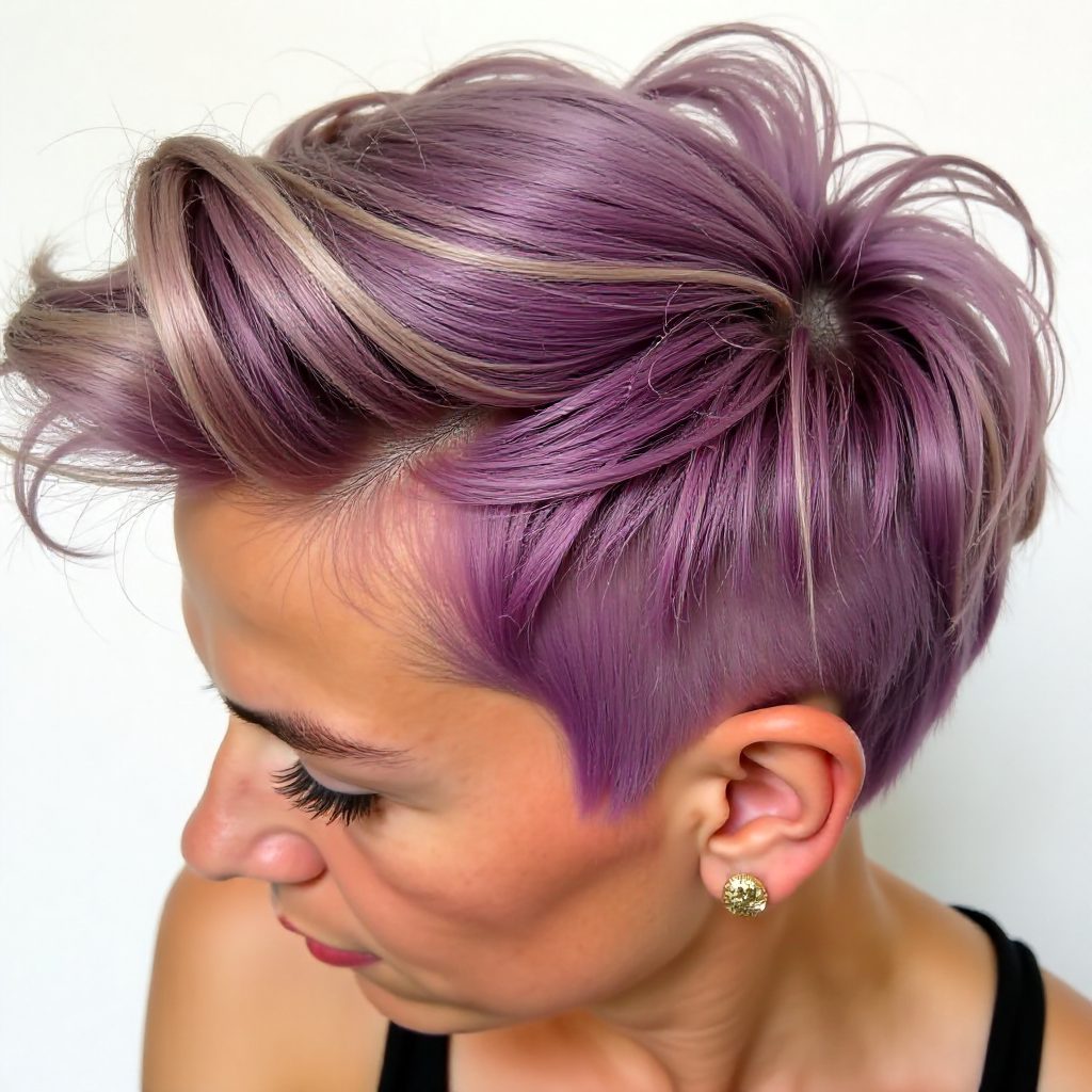 Pink Faux Hawk with Darker Roots