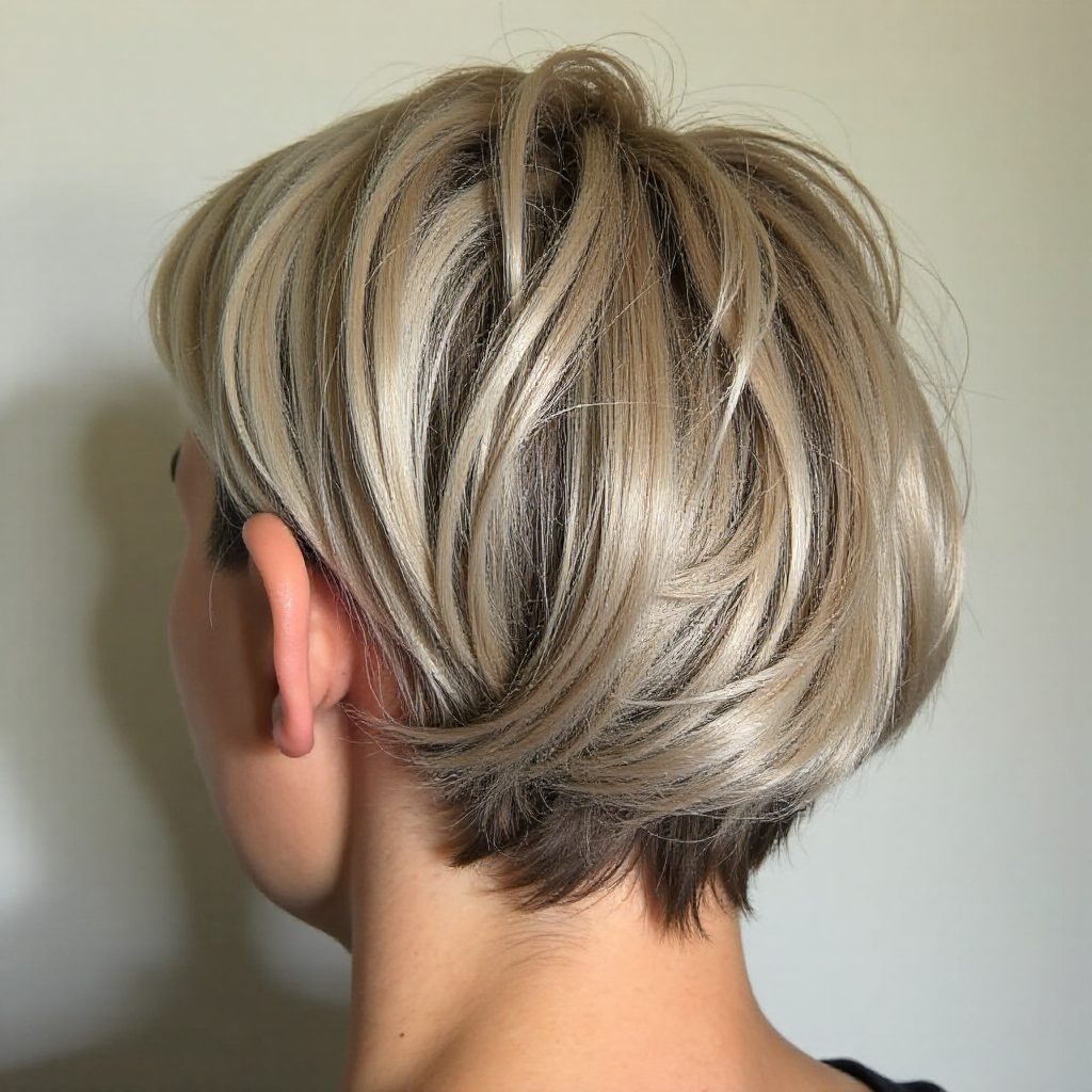 Sandy Blonde Spiky Cut
